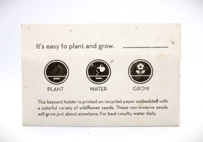 Plantable Seed Paper Key Card Holder- Option 2