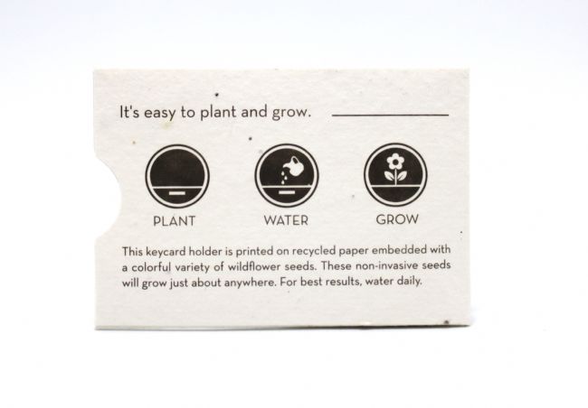 Plantable Seed Paper Key Card Holder Option 3