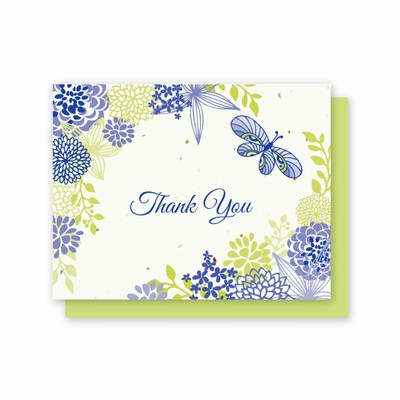 Grow-A-Note® Thank You Flowers & Butterfly