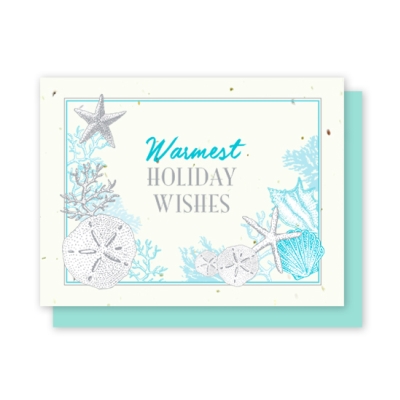 beach holiday plantable card