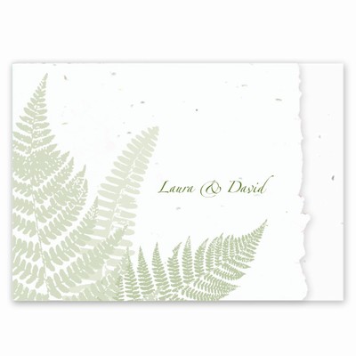 Fern Deckle Edged Invitation