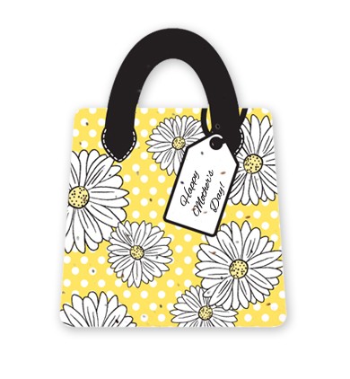 Gift & Grow Mothers Day Purse Gift Card Holder Daisy