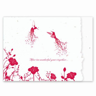 Hummingbird Deckled Edge Invitation