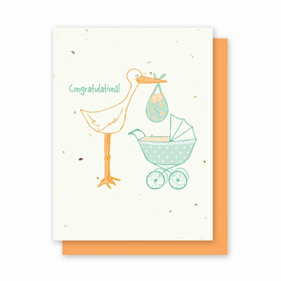 Grow-a-Note® Baby Stork