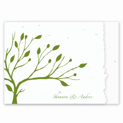 Tree Deckle Edged Invitation