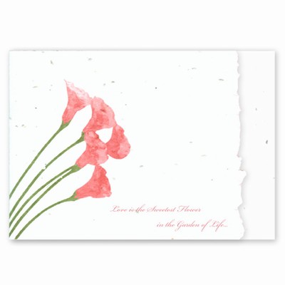 Calla Lily Deckled Edge Invitation