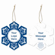 Grow-A-Note® Customizable Plantable Snowflake Ornaments - Swirl