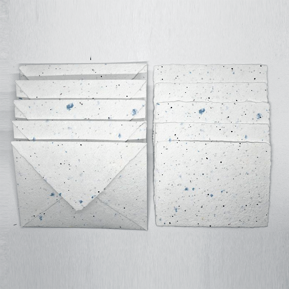 Grow-A-NoteÂ® Deckled Envelope - Speckled Blue
