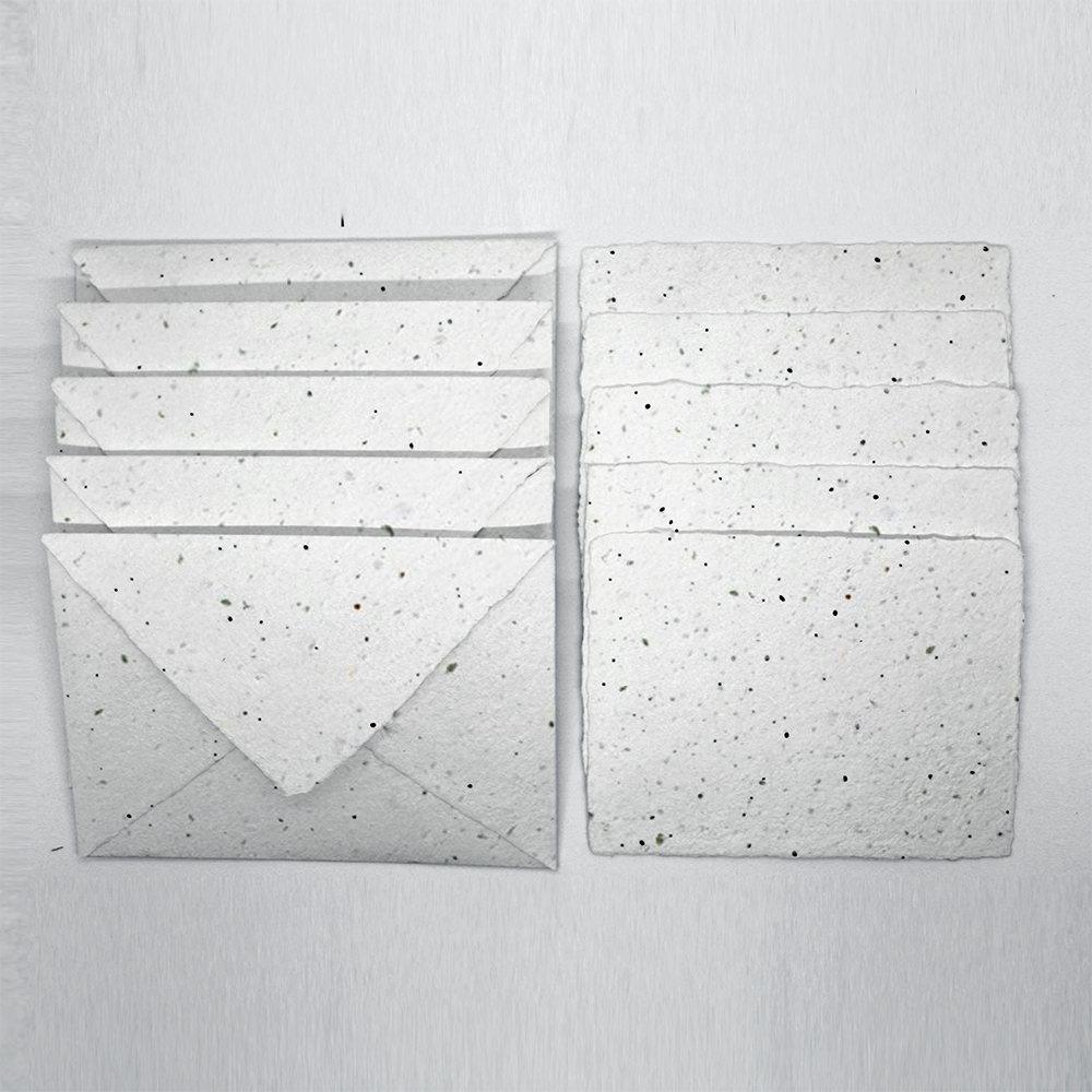 Grow-A-NoteÂ® Deckled Envelope - Speckled Moss 