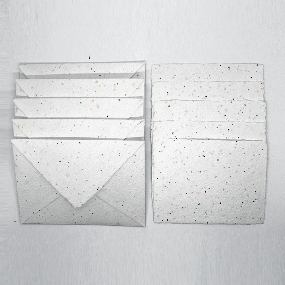 Grow-A-NoteÂ® Deckled Envelope - Speckled Orange