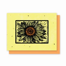 Grow-a-Note® Woodcut Letterpress Sunflower