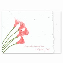 Calla Lily Deckled Edge Invitation